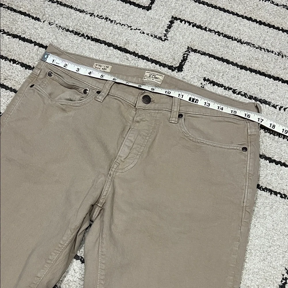 J. Crew Slim Straight Jeans in Taupe Beige 484 Stretch